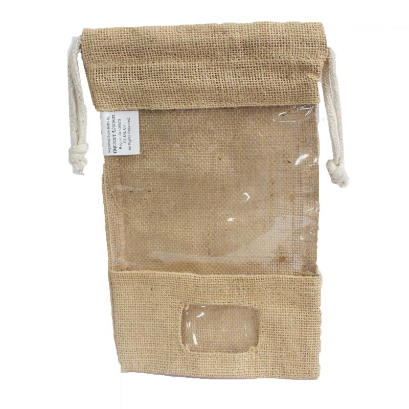 Jute Window Bag 25x16cm & pocket