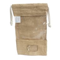 Jute Window Bag 25x16cm & pocket