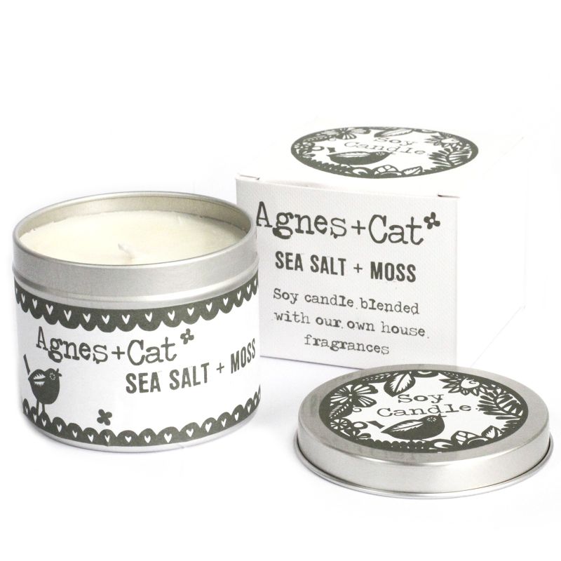 200g Gift Boxed Soy Wax Tin Candle - Seasalt and Moss