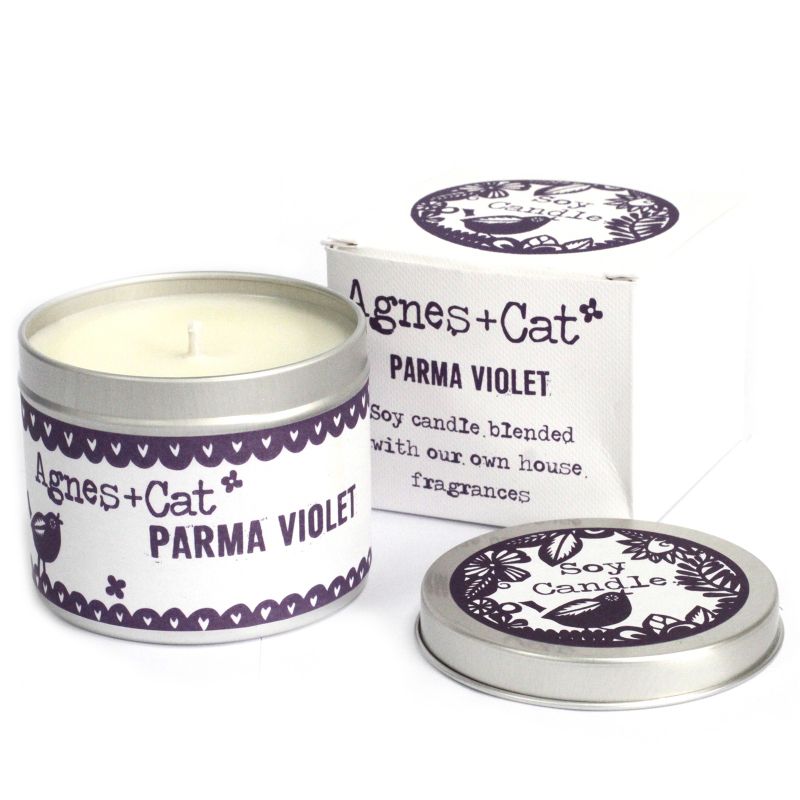 200g Gift Boxed Soy Wax Tin Candle - Parma Violet