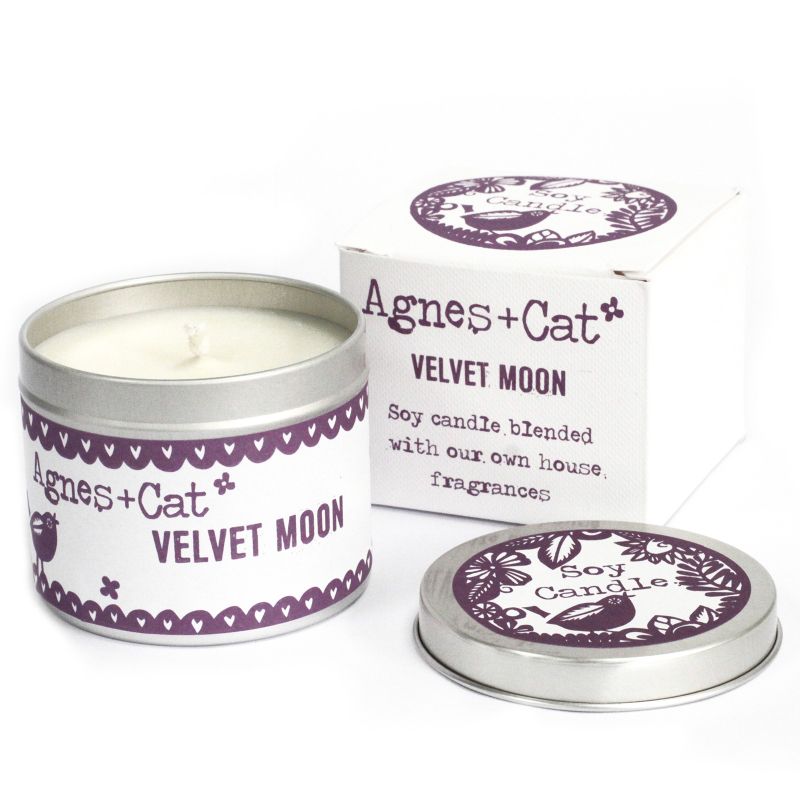 200g Gift Boxed Soy Wax Tin Candle - Velvet Moon