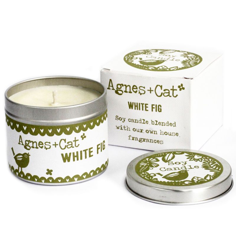 200g Gift Boxed Soy Wax Tin Candle - White Fig