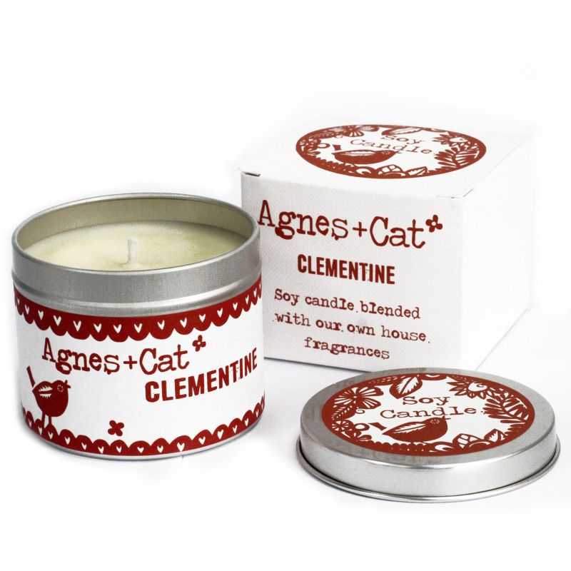 200g Gift Boxed Soy Wax Tin Candle - Clementine