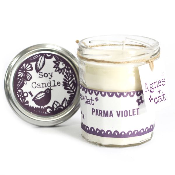 220g Soy Wax Jam Jar Candle - Parma Violet