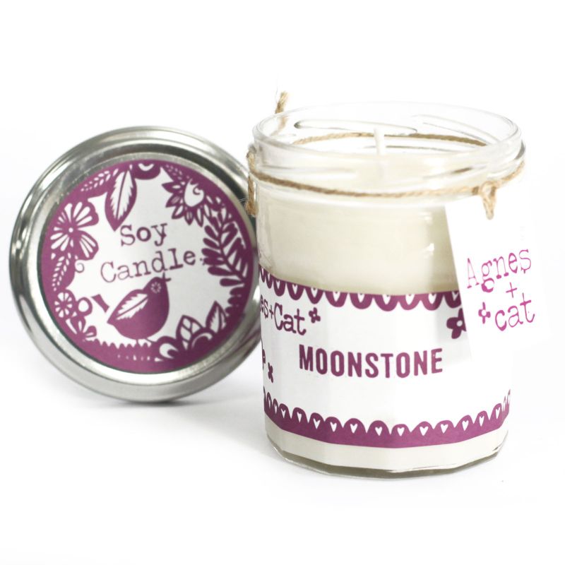 220g Soy Wax Jam Jar Candle - Moonstone