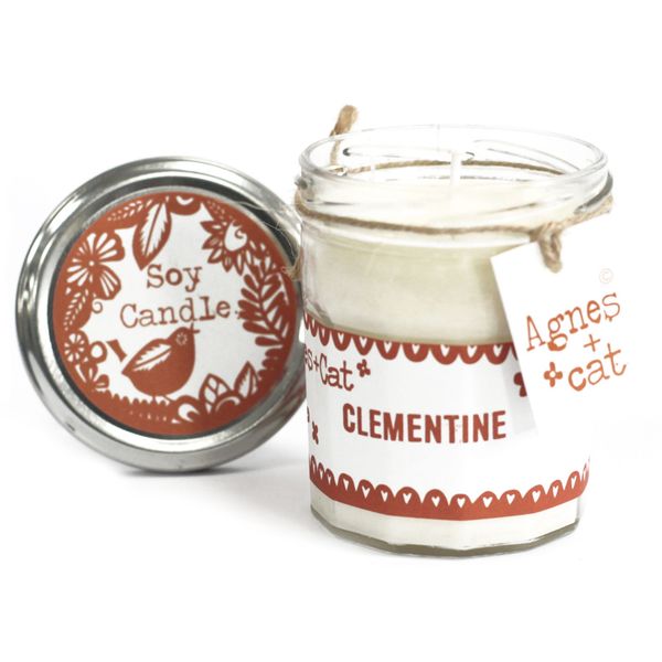 220g Soy Wax Jam Jar Candle - Clementine