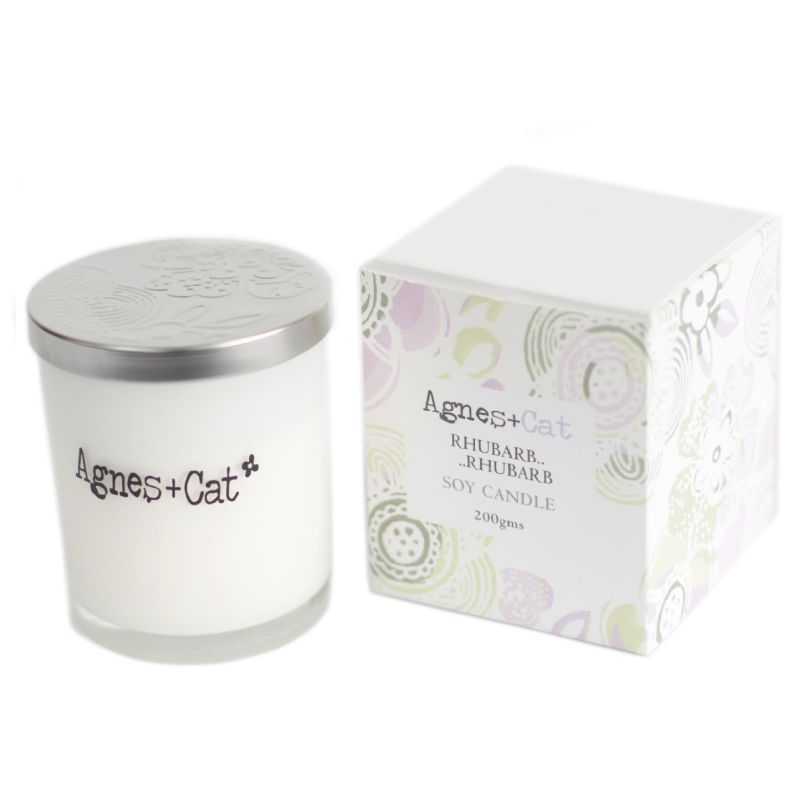 200g Gift Boxed Soy Wax Votive Candle - Rhubarb Rhubarb