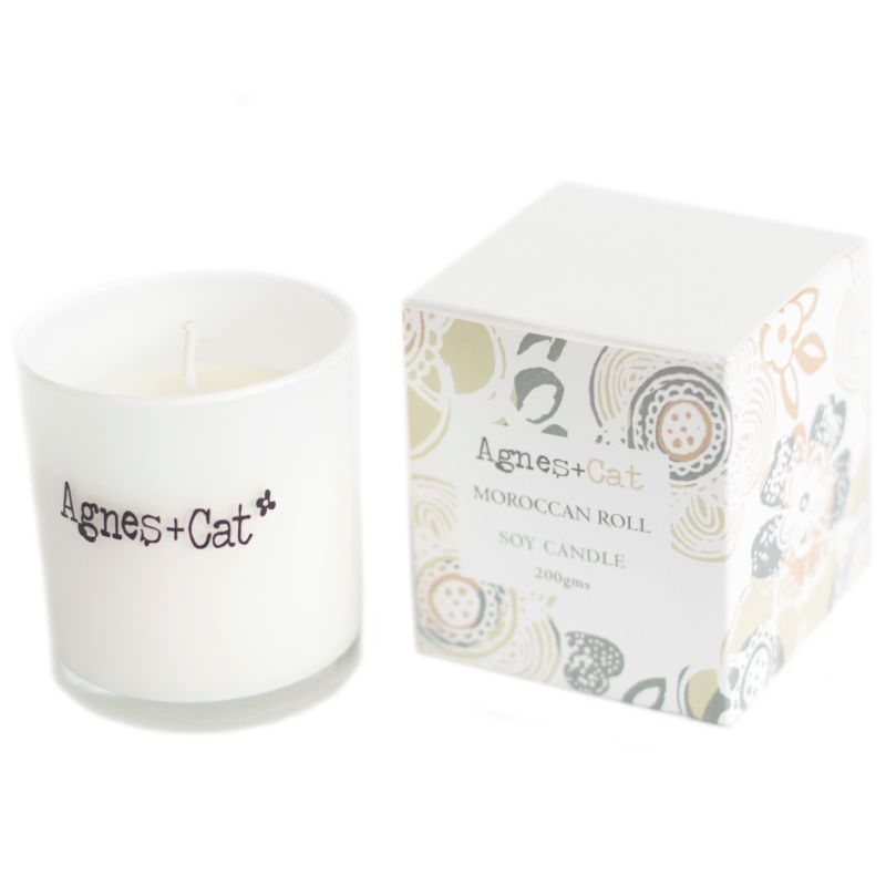 200g Gift Boxed Soy Wax Votive Candle - Moroccan Roll
