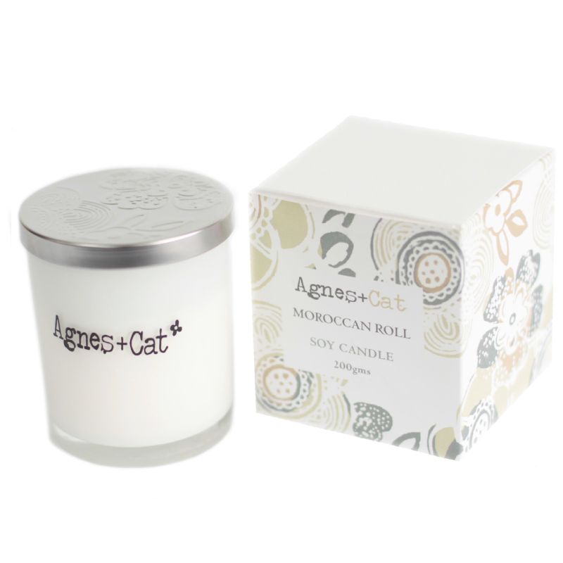 200g Gift Boxed Soy Wax Votive Candle - Moroccan Roll