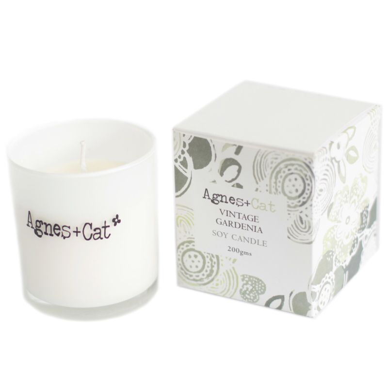 200g Gift Boxed Soy Wax Votive Candle - Vintage Gardenia