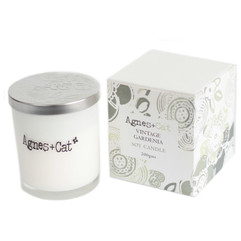 200g Gift Boxed Soy Wax Votive Candle - Vintage Gardenia