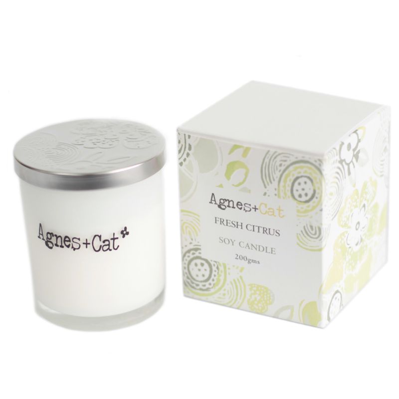 200g Gift Boxed Soy Wax Votive Candle - Citrus