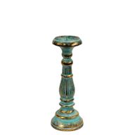 Small Candle Stand - Turquoise Gold
