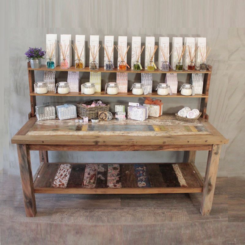 A&C 2.2m Standard Table with top shelf - Recycled