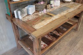 A&C 2.2m Standard Table with top shelf - Recycled