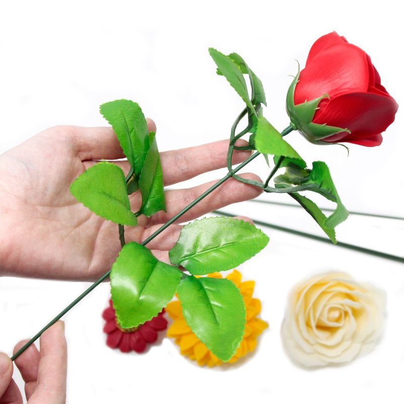 Flower Soap for Craft - Lrg Rose - Red