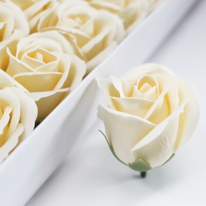 Flower Soap for Craft - Med Rose - Ivory