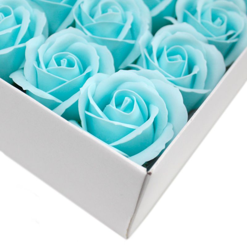 Flower Soap for Craft - Med Rose - Baby Blue