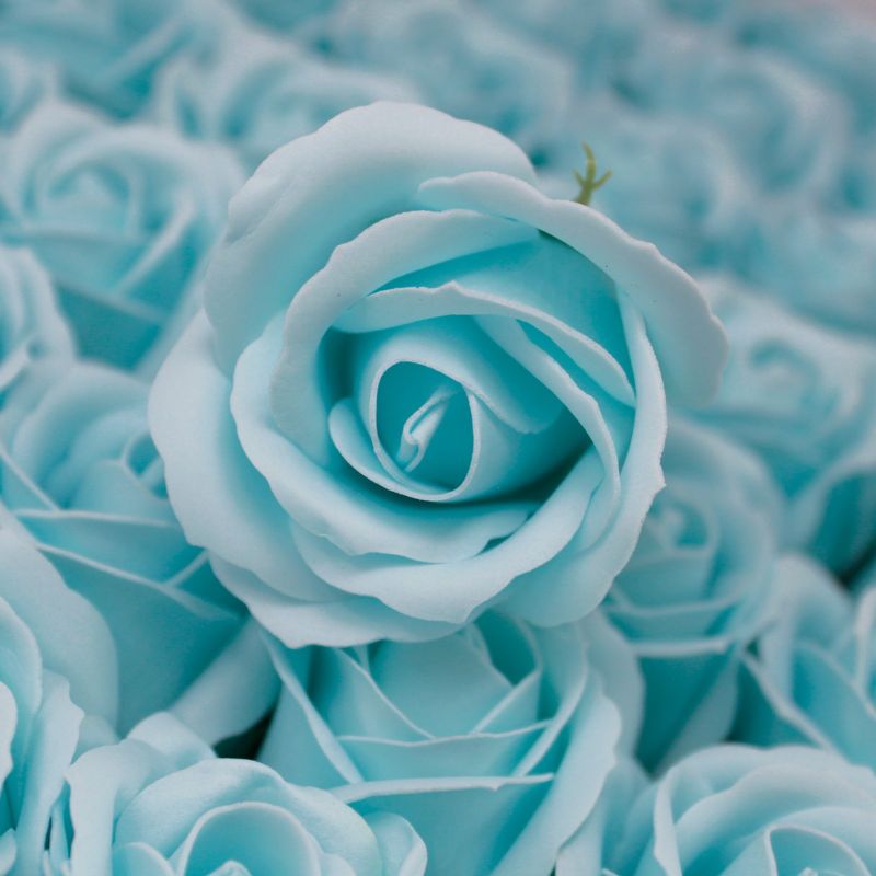 Flower Soap for Craft - Med Rose - Baby Blue