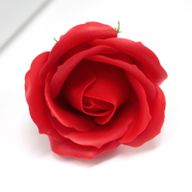 Supplier of Craft Soap Flowers - Med Rose - Red