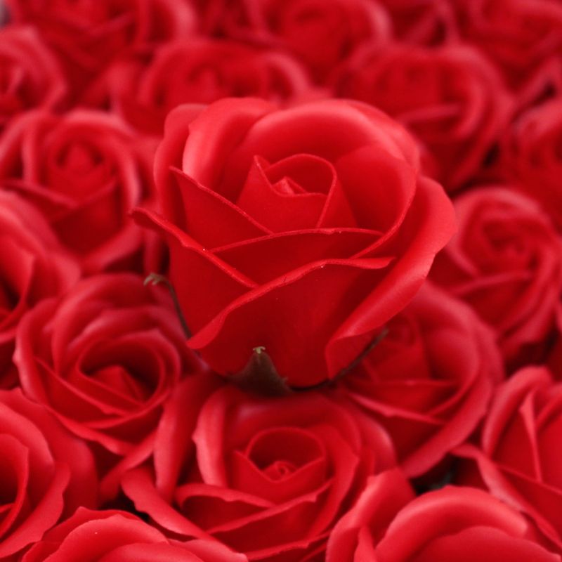 Craft Soap Flowers - Med Rose - Red Wholesale