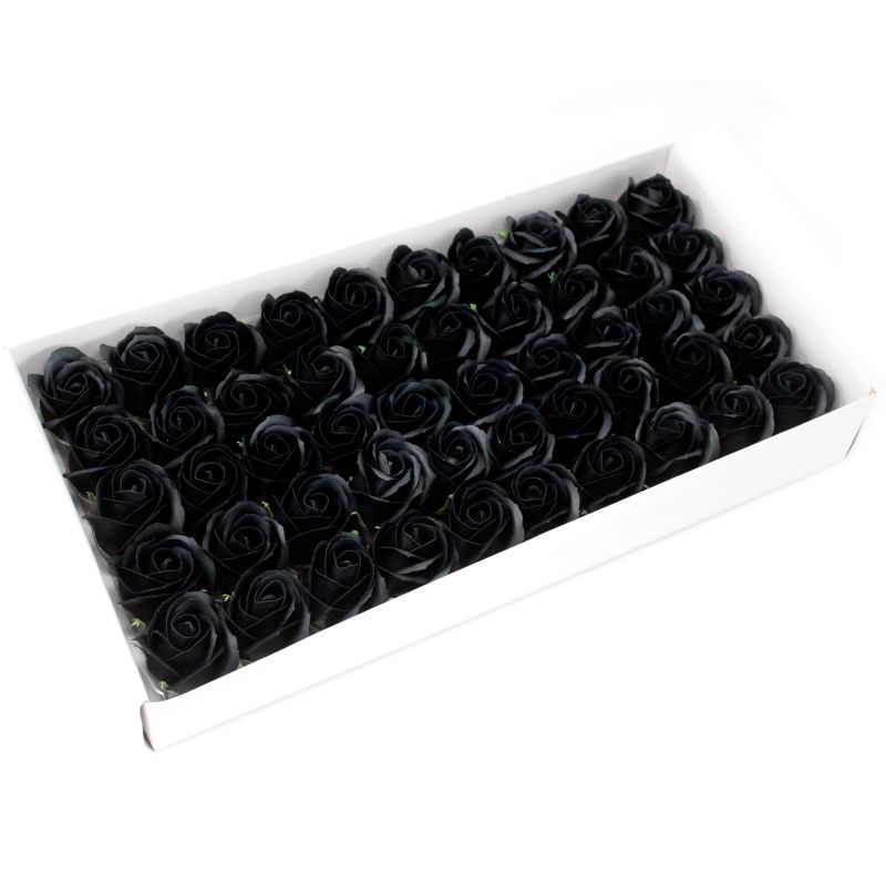 Flower Soap for Craft - Med Rose - Black