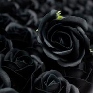 Flower Soap for Craft - Med Rose - Black