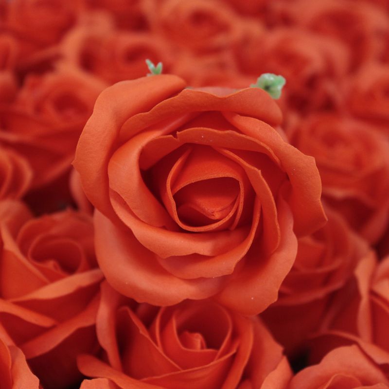 Flower Soap for Craft - Med Rose - Sunset Orange