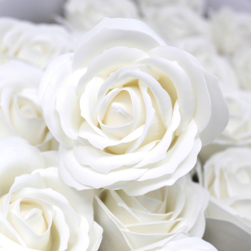 Flower Soap for Craft - Lrg Rose - White