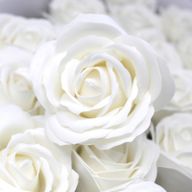 Flower Soap for Craft - Lrg Rose - White