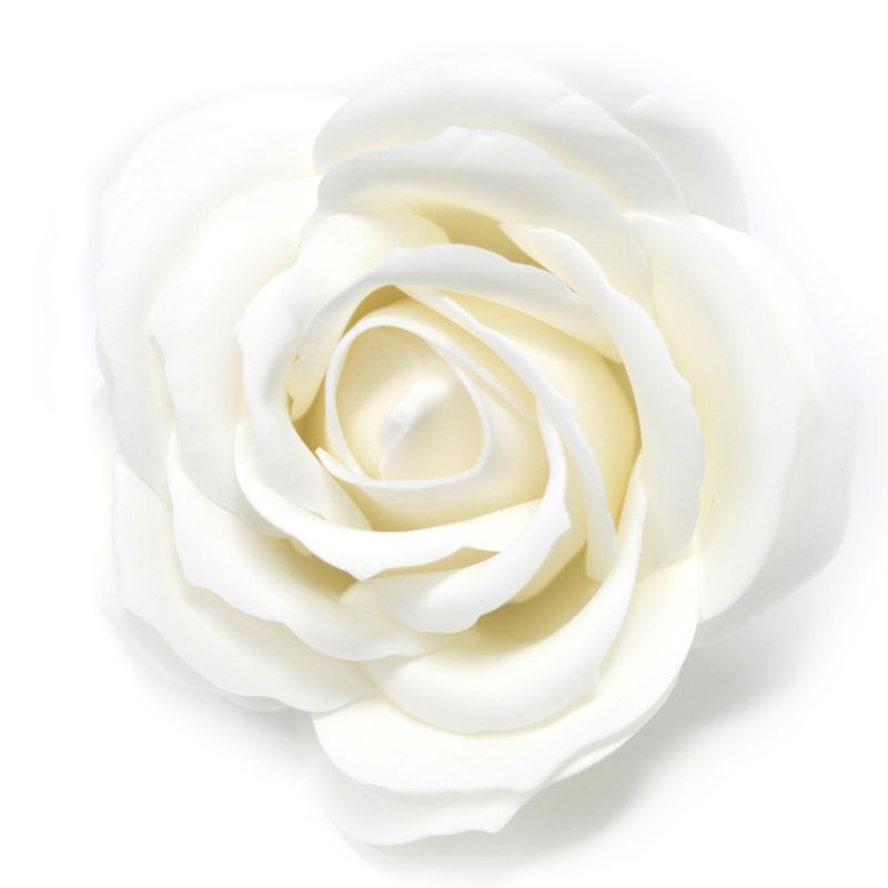 Flower Soap for Craft - Lrg Rose - White