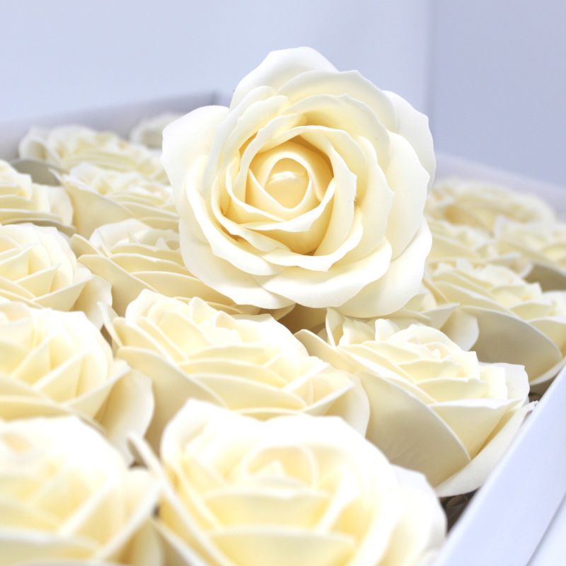 Flower Soap for Craft - Lrg Rose - Ivory