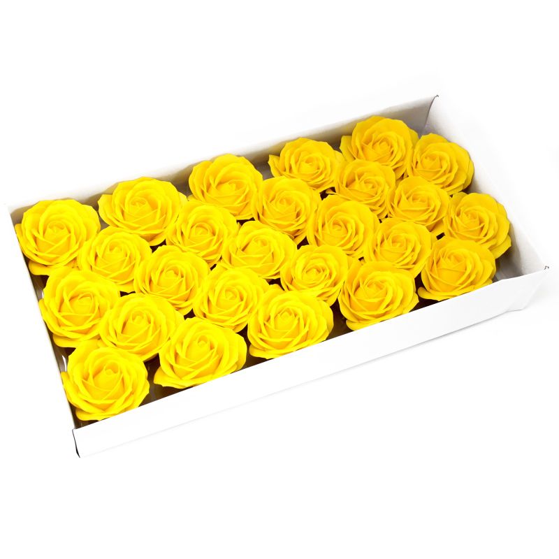 Flower Soap for Craft - Lrg Rose - Yellow