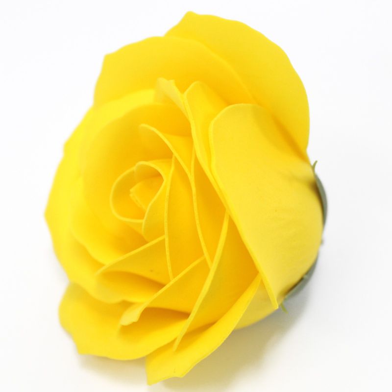 Flower Soap for Craft - Lrg Rose - Yellow