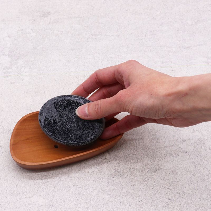 Pebble Shape Naseberry Soap Dish