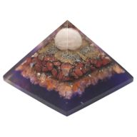 Lrg Organite Pyramid 70 mm - Peacock (earth base)