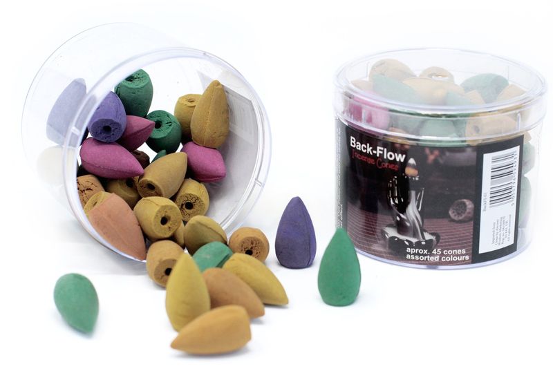 Tub of Assorted Back Flow Incense Cones (approx 45)