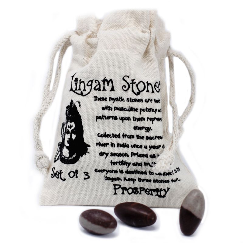 One Inch Lingam - 3 Stones ( 4 pouches )