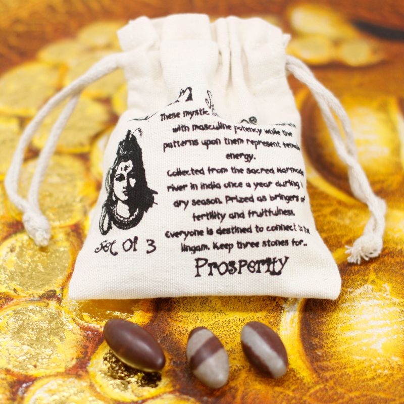 One Inch Lingam - 3 Stones ( 4 pouches )