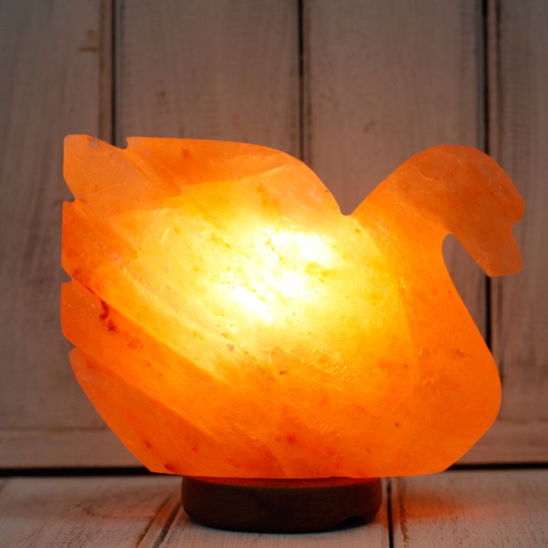 Crafted Salt Lamp - Swan 7x17x14