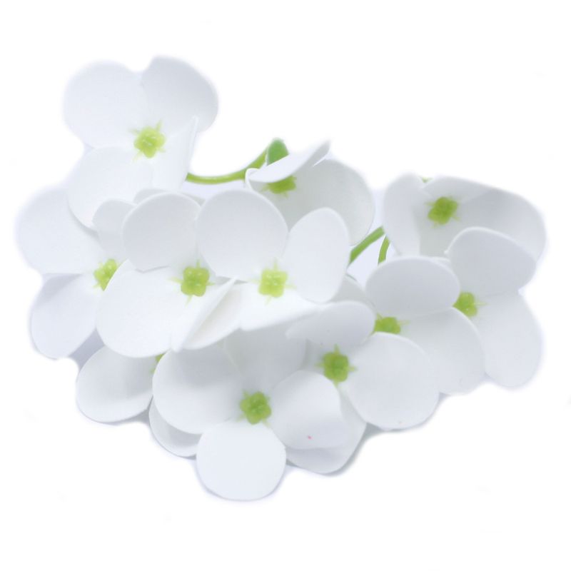 Craft Soap Flowers - Hydrangea - White