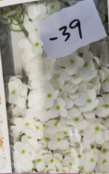 Craft Soap Flowers - Hydrangea - White