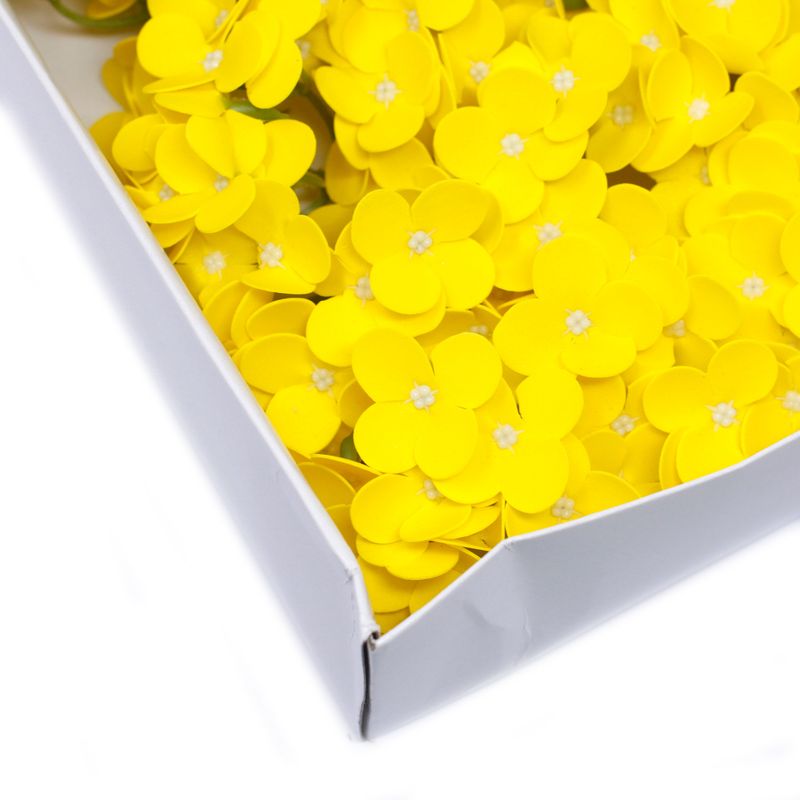 Craft Soap Flowers - Hydrangea - Yellow