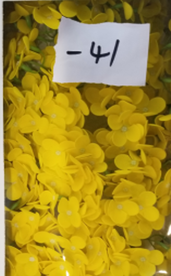 Craft Soap Flowers - Hydrangea - Yellow