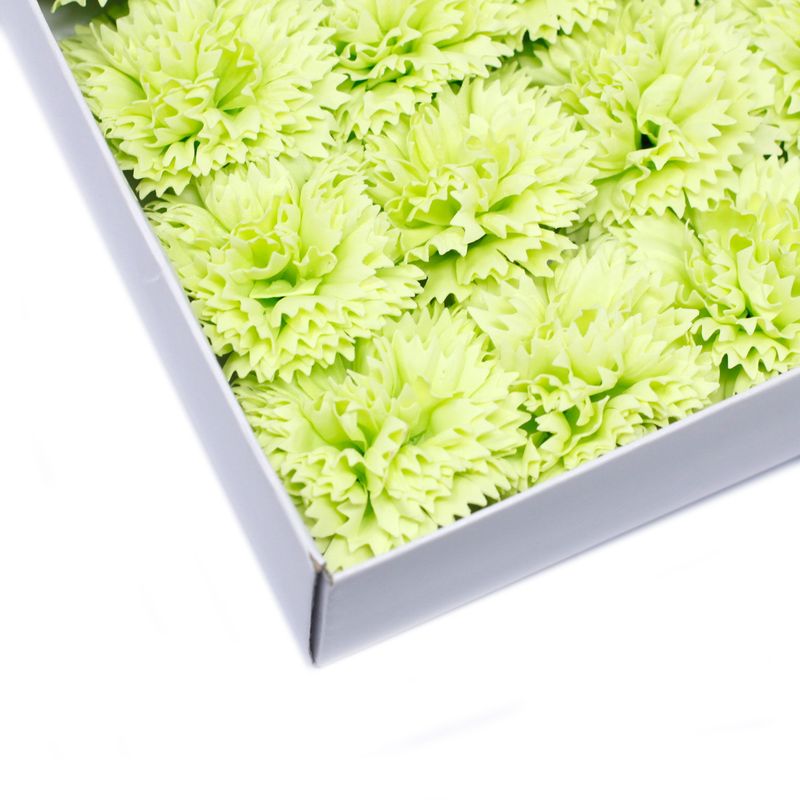 Craft Soap Flowers - Carnations - Lime