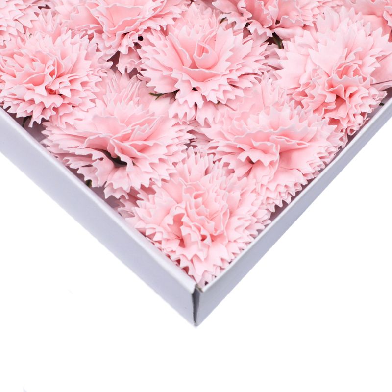 Craft Soap Flowers - Carnations - Pink