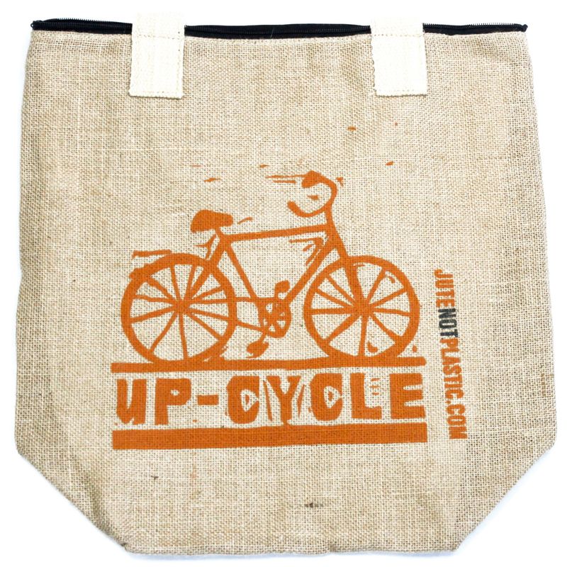 Eco Jute Bag - Up Cycle - (4 assorted designs)