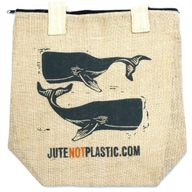 Eco Jute Bag - Two Whales (4 assorted designs)