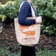 Eco Jute Bag - Two Whales (4 assorted designs)