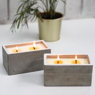 Large Concrete Soy Candle - Clove & Dark Sandal